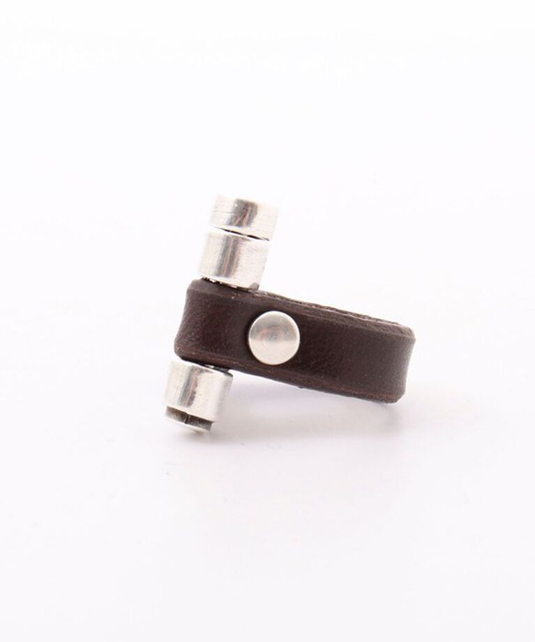 NOLLEY'S「【CXC /シーエックスシー】leather combi ringレザーコンビリング」|リング|