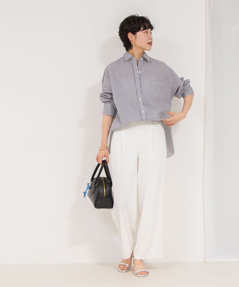 NOLLEY'S sophi「《セットアップ対応》ウォッシャブルツイルイージータックワイドパンツ」|その他|