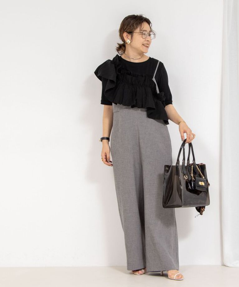 Rie Miller「《セットアップ対応》【PR林☆別注アイテム】ウォッシャブルエアーシャークオールインワン」|オールインワン|