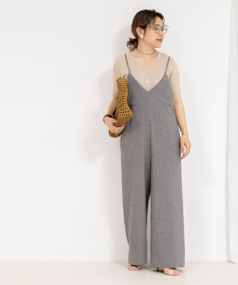 Rie Miller「《セットアップ対応》【PR林☆別注アイテム】ウォッシャブルエアーシャークオールインワン」|オールインワン|