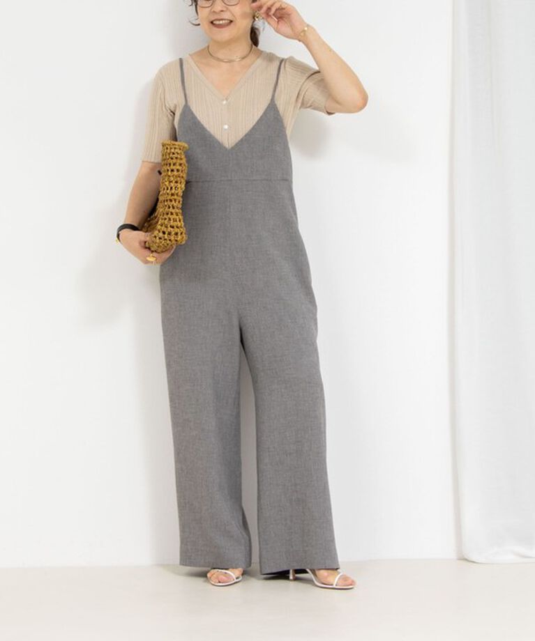 Rie Miller「《セットアップ対応》【PR林☆別注アイテム】ウォッシャブルエアーシャークオールインワン」|オールインワン|