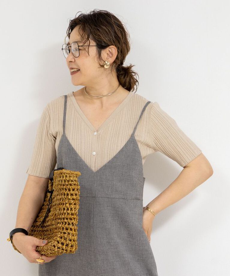 Rie Miller「《セットアップ対応》【PR林☆別注アイテム】ウォッシャブルエアーシャークオールインワン」|オールインワン|