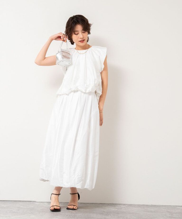 NOLLEY'S sophi「【MARILYN MOON/マリリーンムーン】beads motif taffeta balloon blouse」|シャツ・ブラウス|