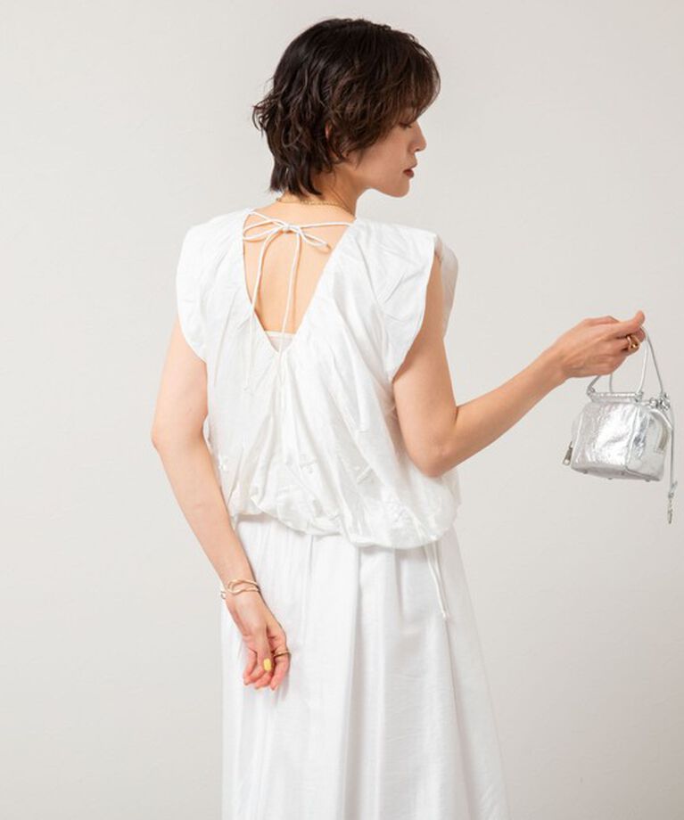 NOLLEY'S sophi「【MARILYN MOON/マリリーンムーン】beads motif taffeta balloon blouse」|シャツ・ブラウス|