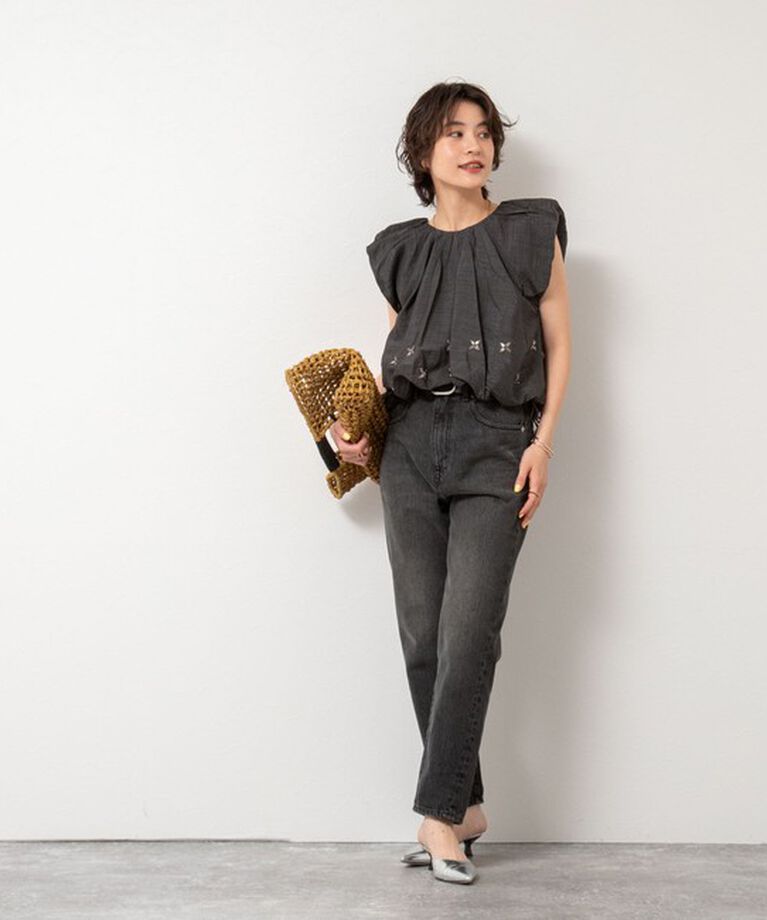 NOLLEY'S sophi「【MARILYN MOON/マリリーンムーン】beads motif taffeta balloon blouse」|シャツ・ブラウス|