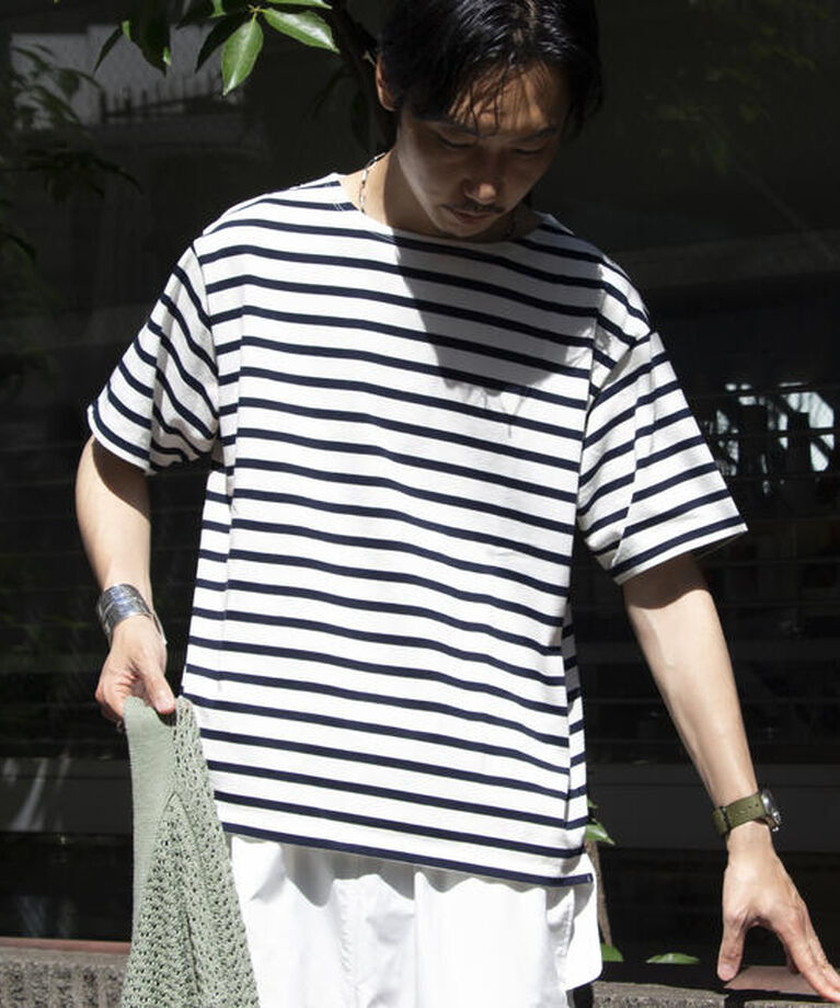 GLOSTER「【GLOSTER/グロスター】バスクシャツ ボーダーTシャツ ショートスリーブ」|Tシャツ・カットソー|