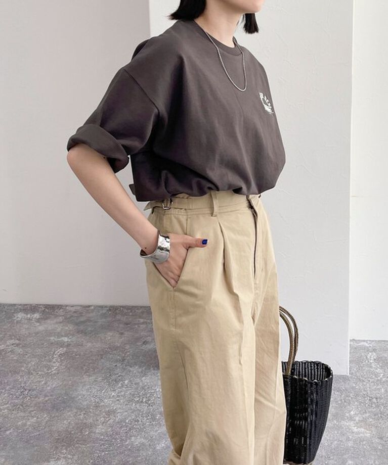 fredy emue「刺繍入りオーバーＴシャツ」|Tシャツ・カットソー|