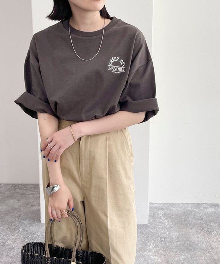fredy emue「刺繍入りオーバーＴシャツ」|Tシャツ・カットソー|
