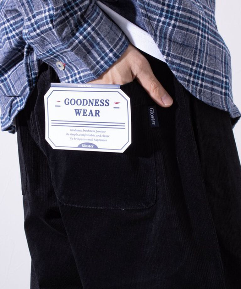 GLOSTER「【GLOSTER/グロスター】GOODNESS コーデュロイ イージーパンツ (チェック/無地)」|チノ|