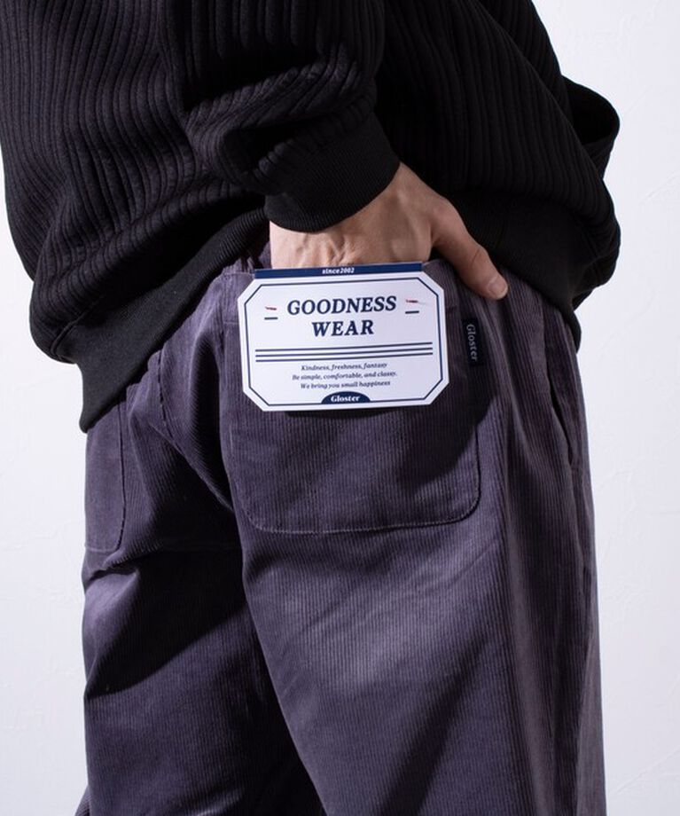 GLOSTER「【GLOSTER/グロスター】GOODNESS コーデュロイ イージーパンツ (チェック/無地)」|チノ|