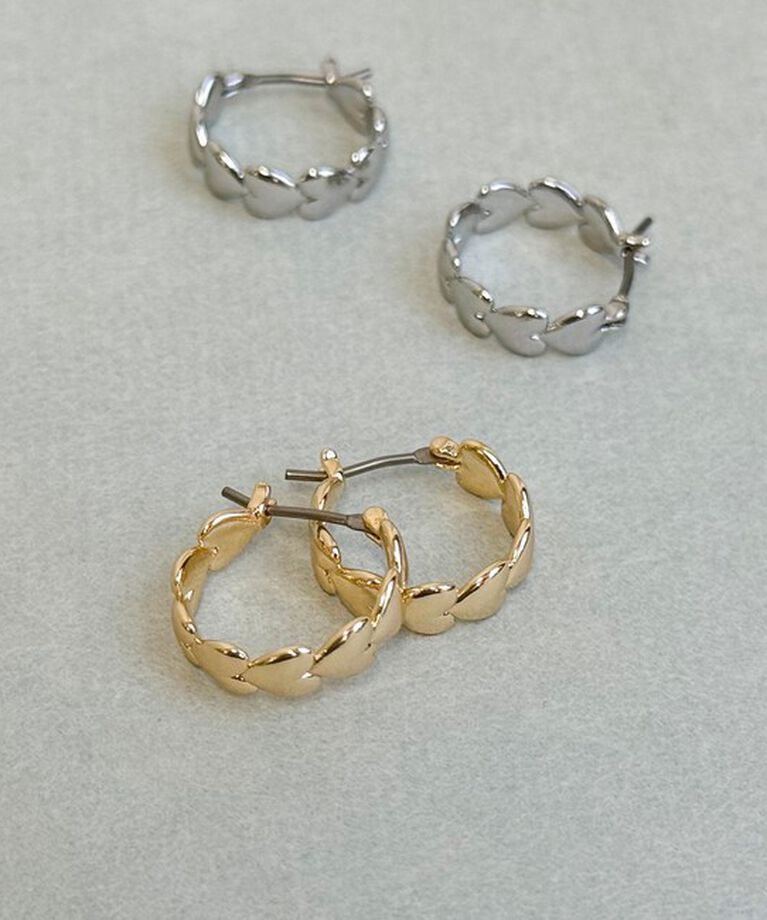fredy emue「連結ハートリングピアス」|ピアス|ゴールド