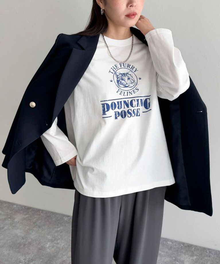 fredy emue「CATプリントロンTシャツ」|Tシャツ・カットソー|
