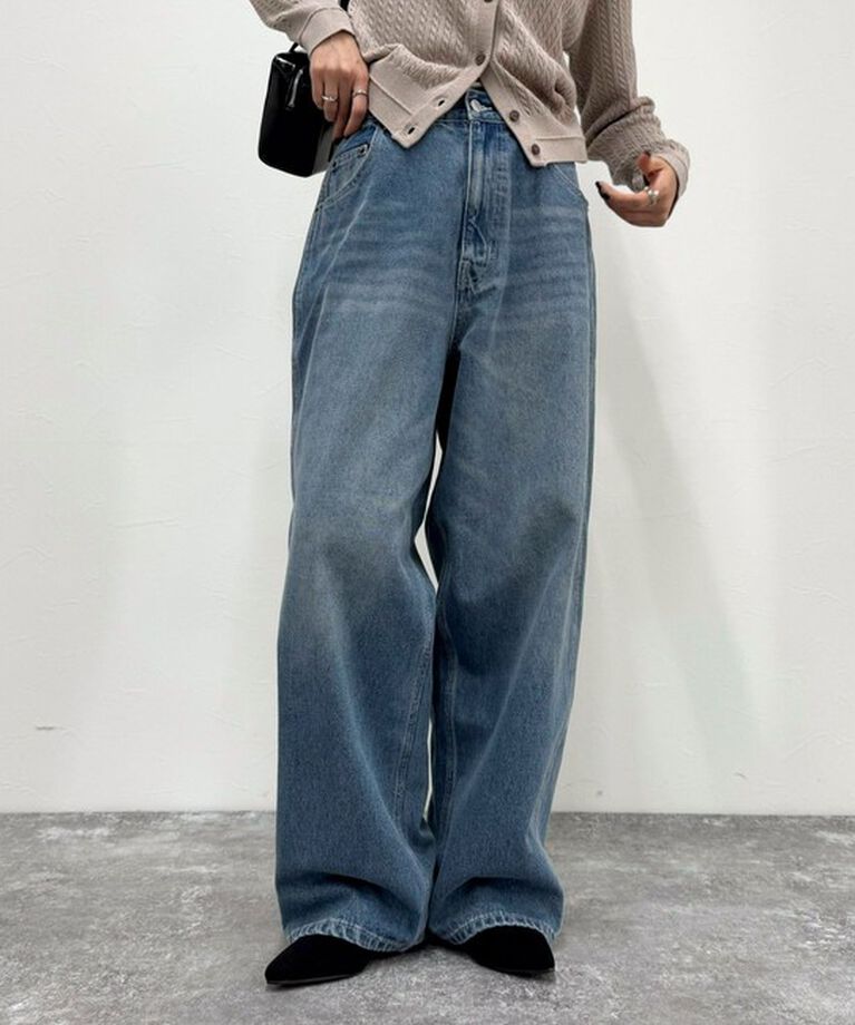 fredy emue「ハイウエストルーズデニムパンツ」|デニム|