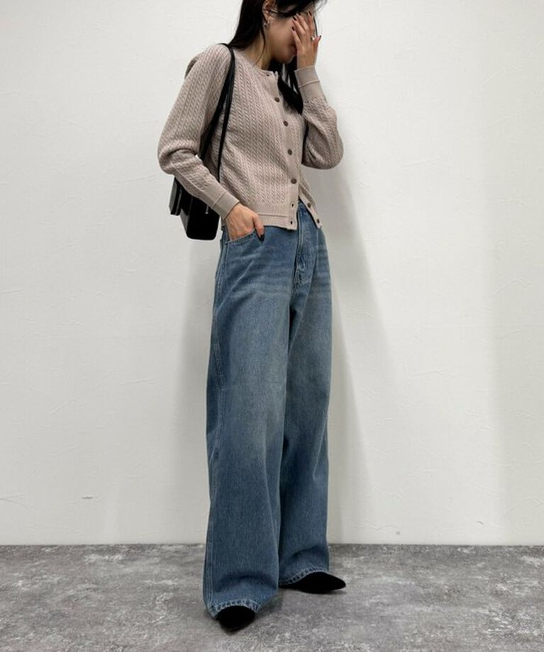 fredy emue「ハイウエストルーズデニムパンツ」|デニム|