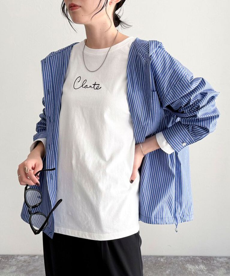 fredy emue「ヤーン刺繍ロゴロンTシャツ」|Tシャツ・カットソー|