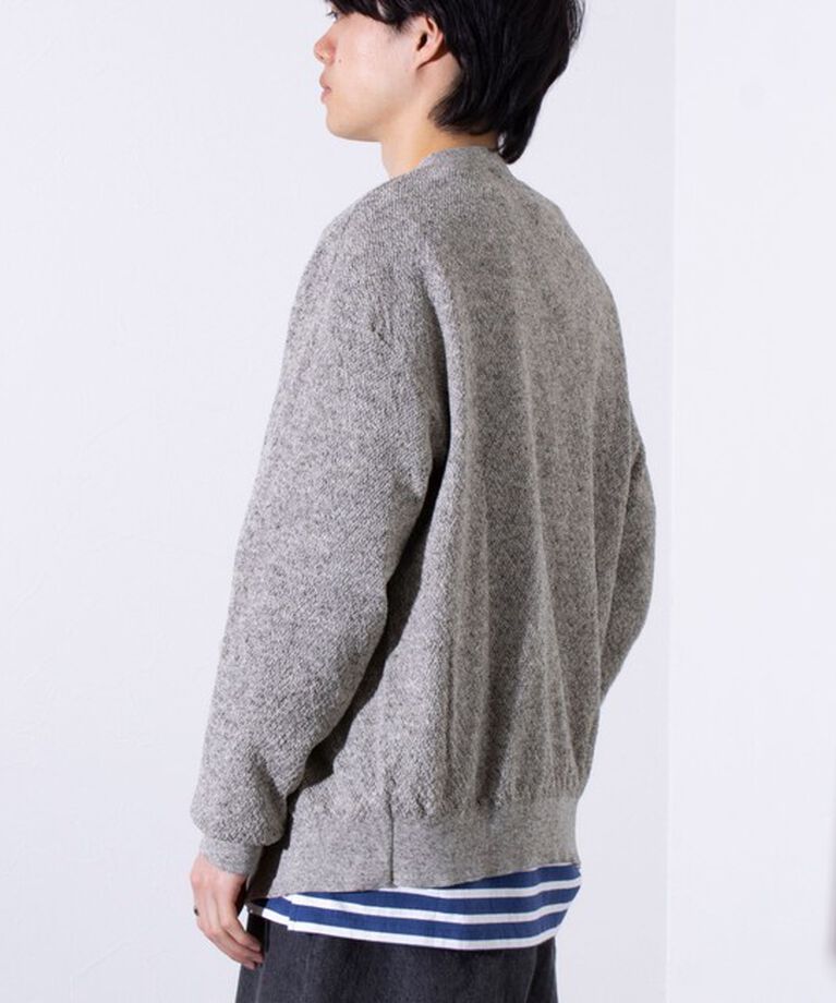 GLOSTER「【GLOSTER/グロスター】フレンチブルドッグ刺繍 リネン混 カーディガン Vネック」|カーディガン|