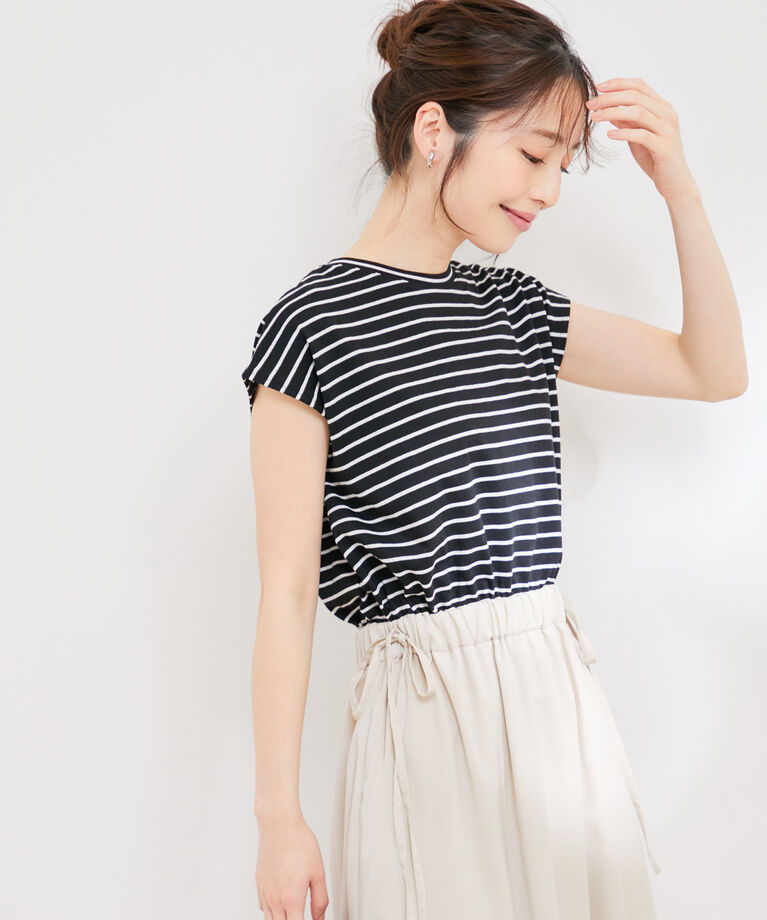 VIS「ボーダーカットドッキングワンピース」|ワンピース|