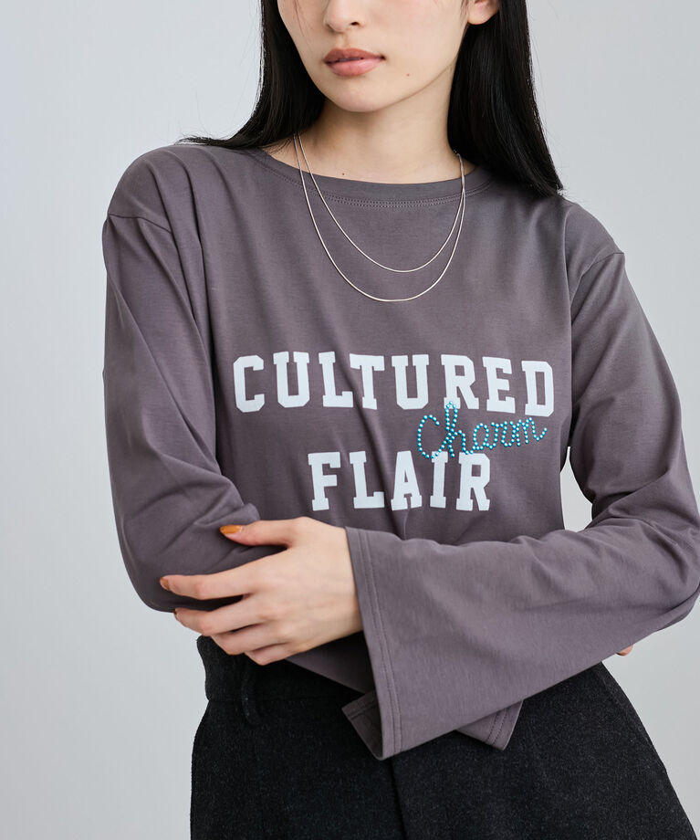 VIS「スタッズ×ロゴデザインロングTシャツ」|Tシャツ・カットソー|スミクロ(05)