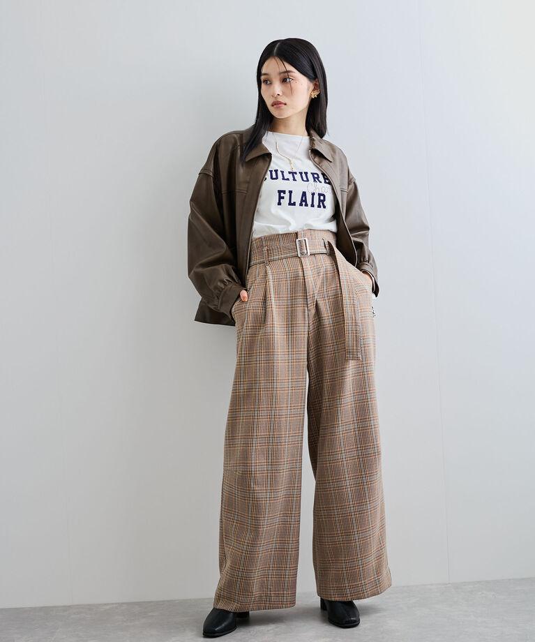 VIS「スタッズ×ロゴデザインロングTシャツ」|Tシャツ・カットソー|