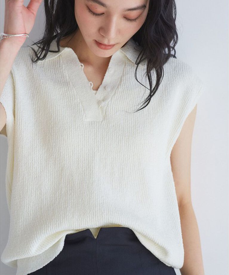 VIS「【WEB限定】スキッパーサマーニット【洗える】」|ニット・セーター|