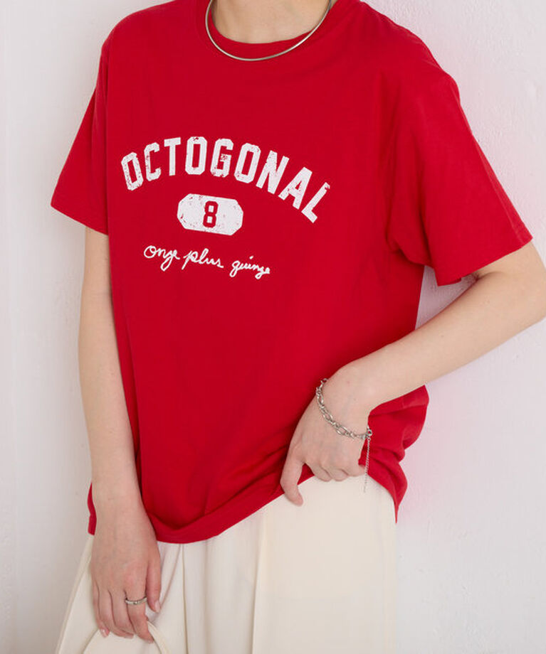  「ウォッシュロゴＴシャツ」|Tシャツ・カットソー|レッド