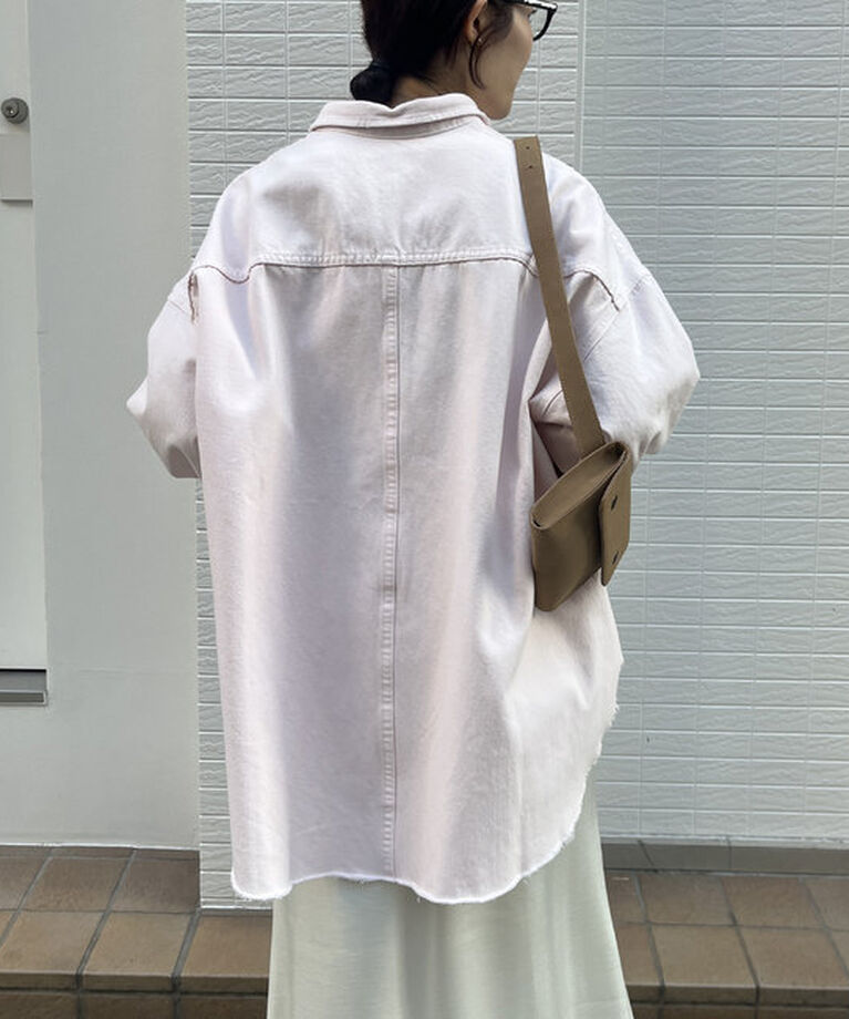  「【新色追加】ダメージデニムシャツ」|シャツ・ブラウス|