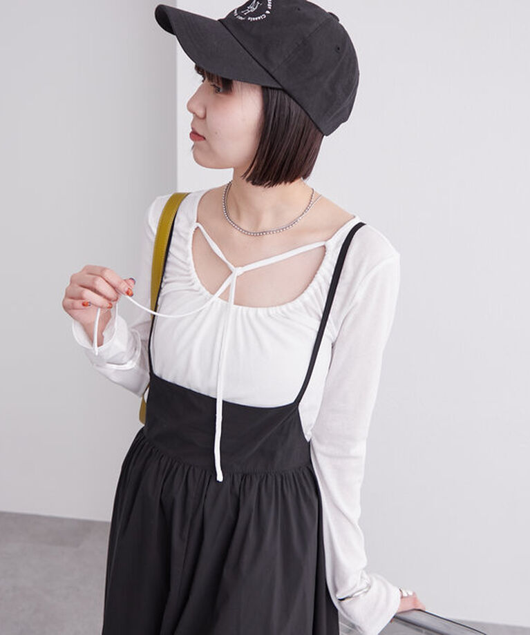  「チョーカーリボンロンT」|Tシャツ・カットソー|