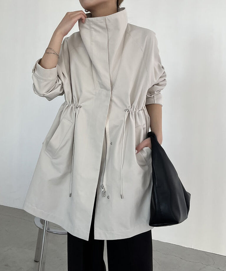  「【サイズ展開あり】ドロストスタンドコート」|その他|エクリュ