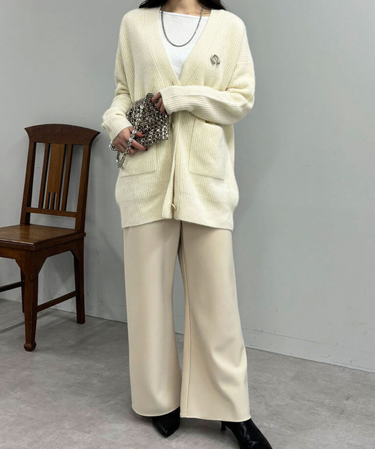  「【着やせ効果◎】Vネックロングカーディガン」|カーディガン|