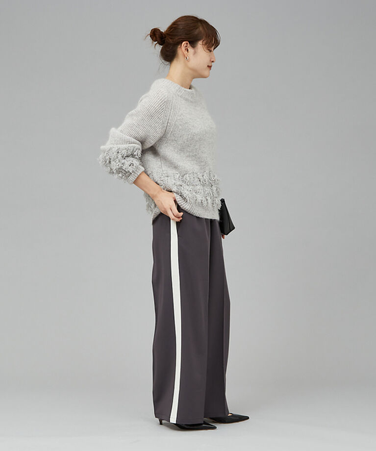 qualite「サイドラインストレートパンツ」|その他|
