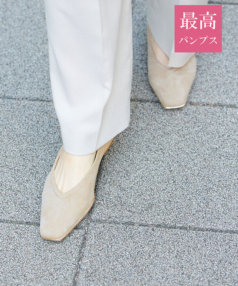 AU BANNISTER「【最高パンプス/1cmヒール】美脚×快適 パンプス」|パンプス|ベージュ