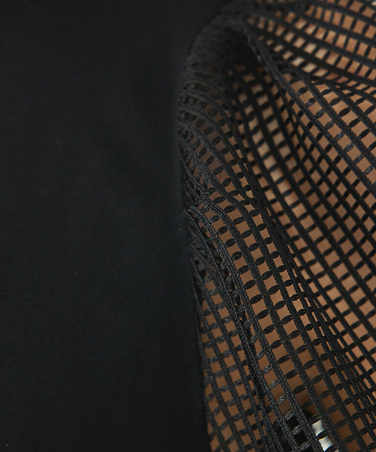 abahouse mavie「メッシュボリューム5分袖コンビプルオーバー」|Tシャツ・カットソー|