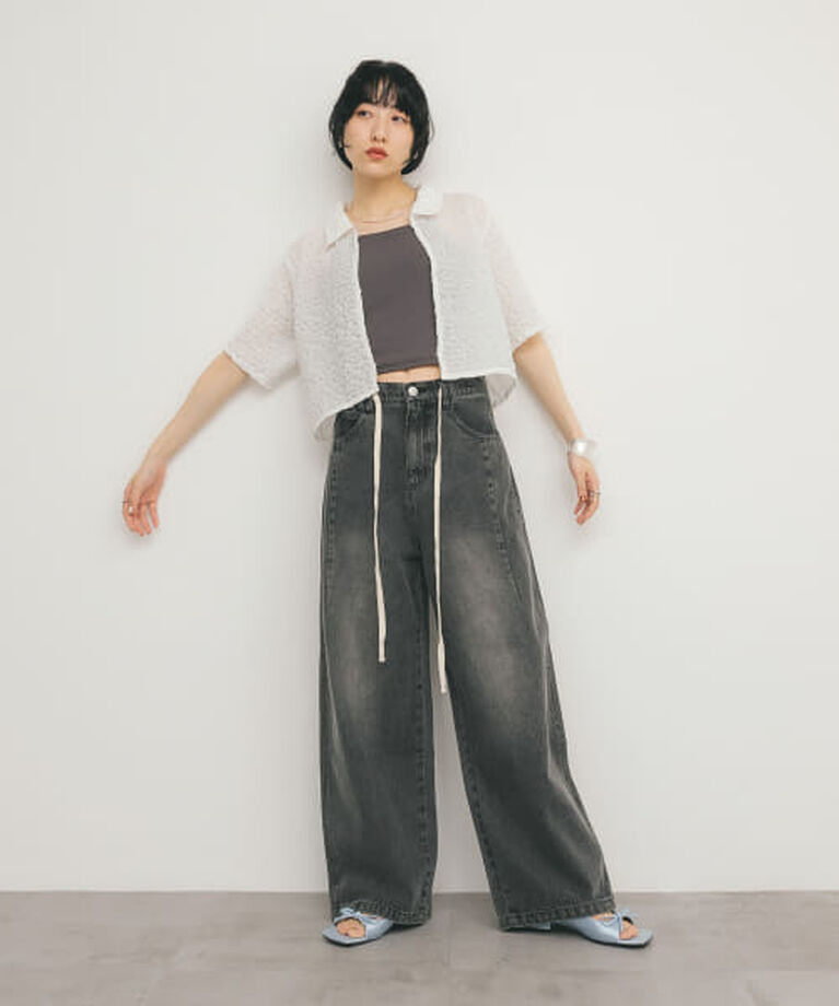  「KBF 『2サイズ展開』ドローストリングデニム」|デニム|
