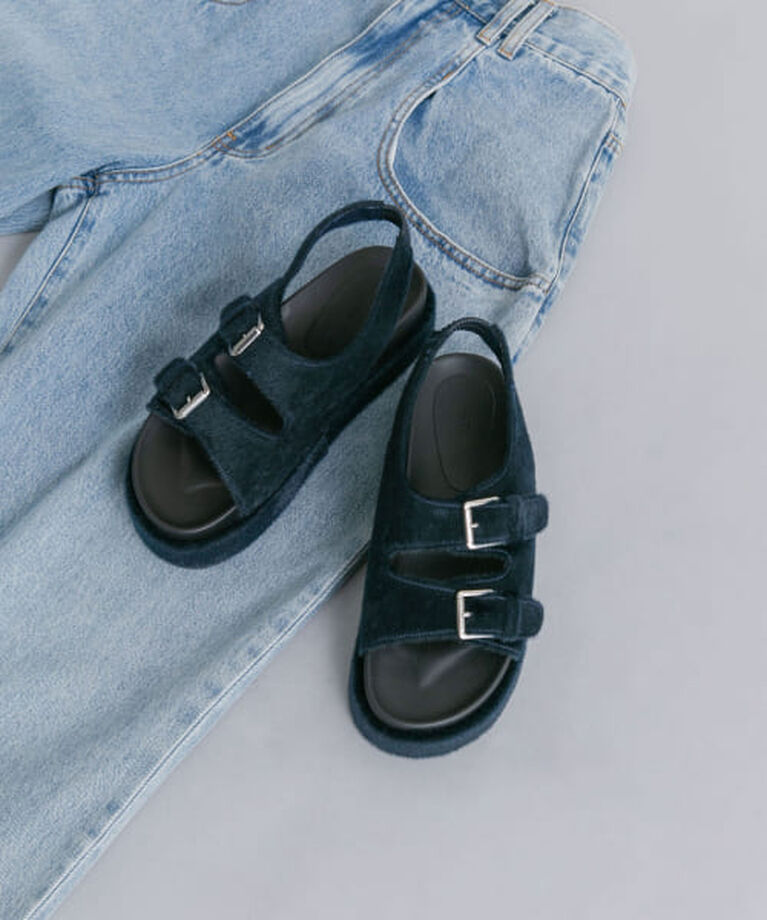 「KBF プラットフォームファーサンダル」|サンダル|NAVY