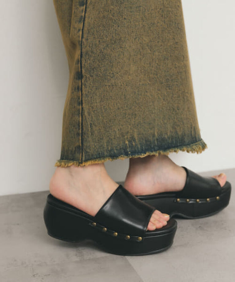  「KBF スタッズサボサンダル」|サンダル|BLACK