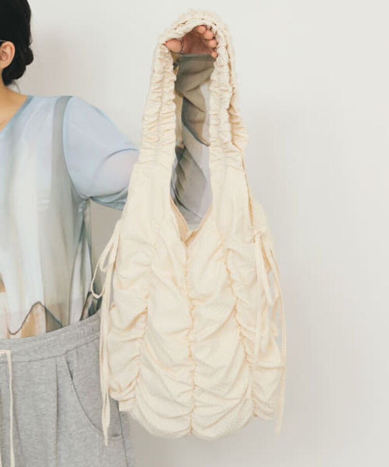  「【予約】KBF チェックリボンギャザーBAG」|ショルダー・メッセンジャー|