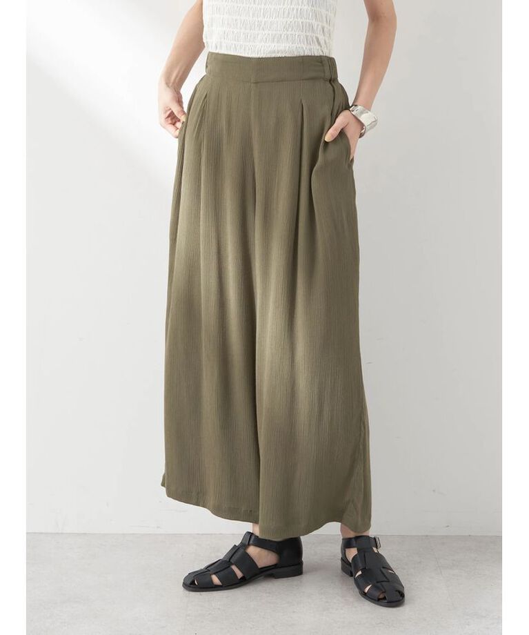earth music&ecology「レーヨンクレープイージーパンツ」|その他|Khaki