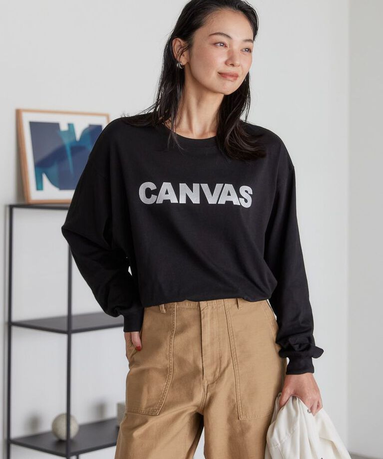 AMERICAN HOLIC「CANVASロゴカットプルオーバー」|Tシャツ・カットソー|ブラック
