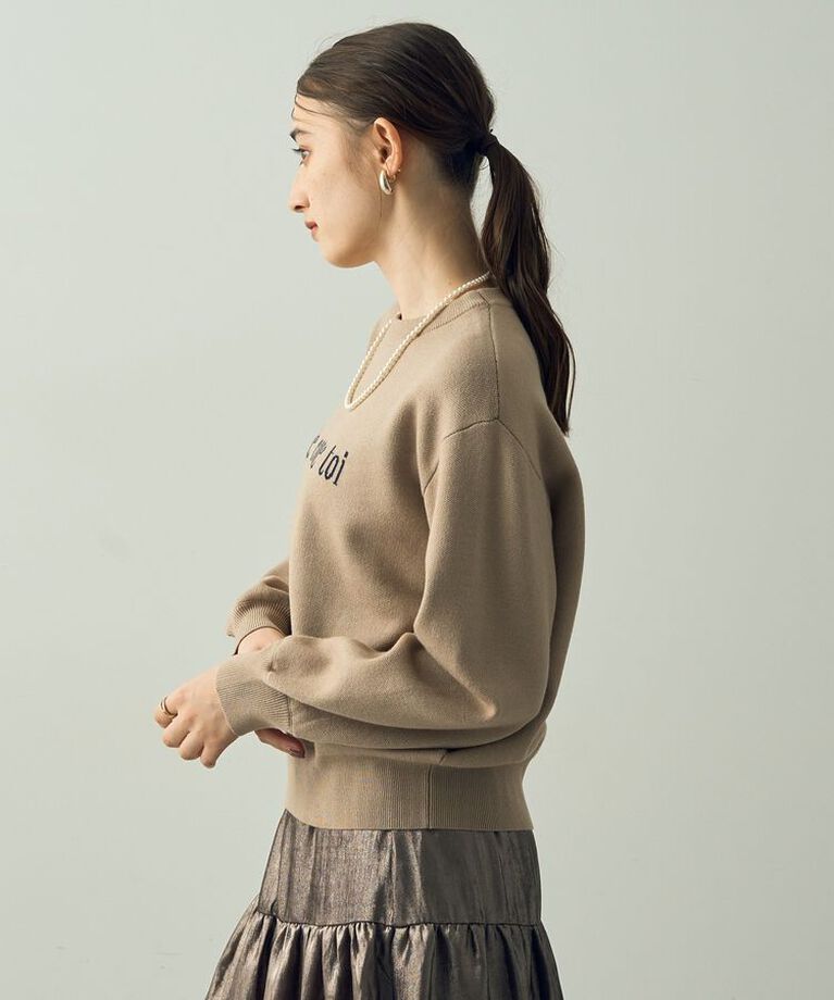 YECCA VECCA「ジャガードロゴニット」|ニット・セーター|