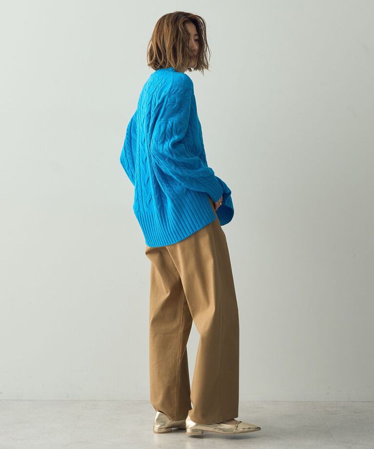 YECCA VECCA「ツイルストレッチワイドストレートパンツ」|その他|