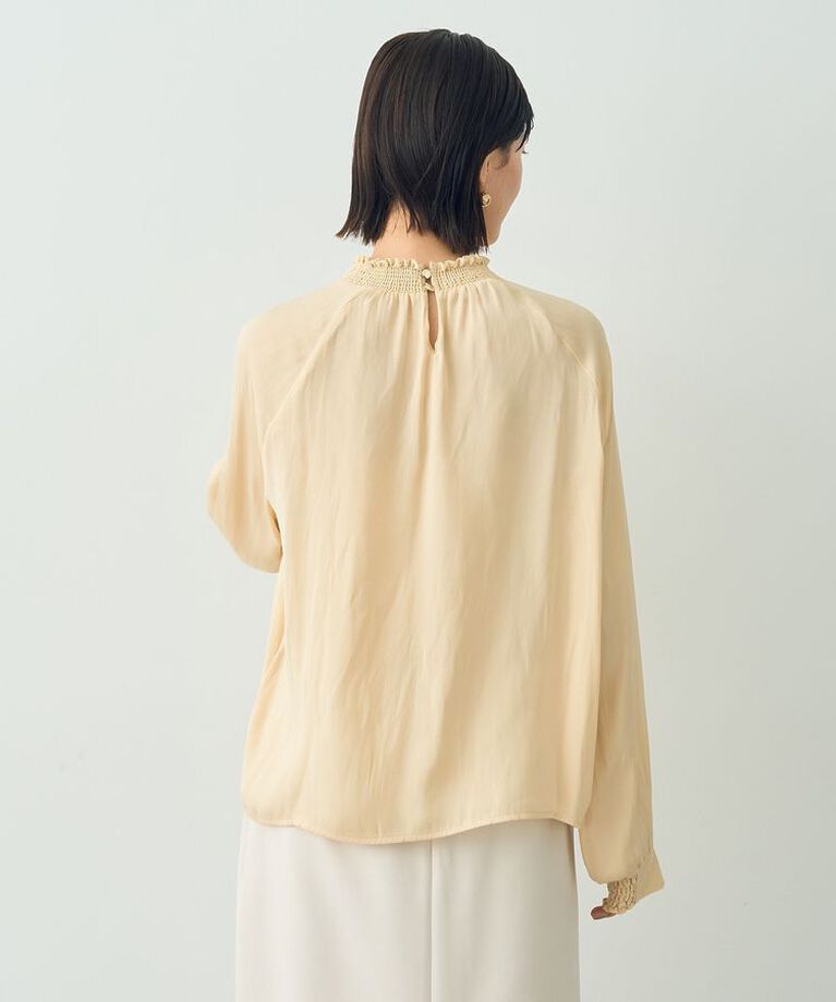 YECCA VECCA「シャーリングネックブラウス」|シャツ・ブラウス|
