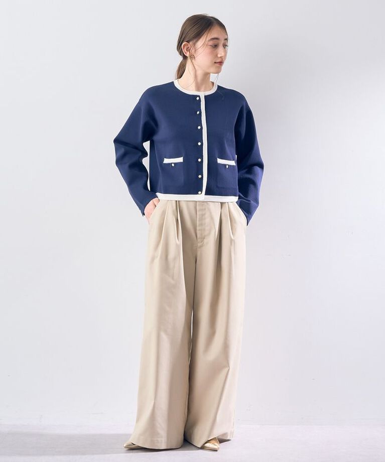 YECCA VECCA「ハイウエストベルトデザインタックワイドパンツ」|その他|