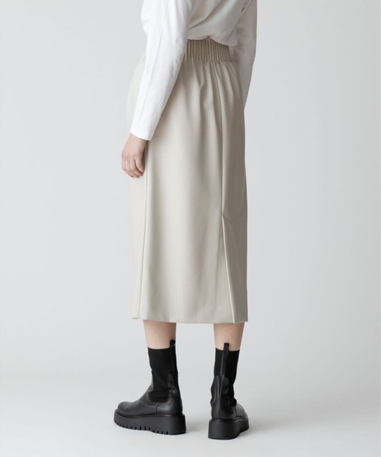 allureville「ウエストタックフェイクレザースカート」|タイト|