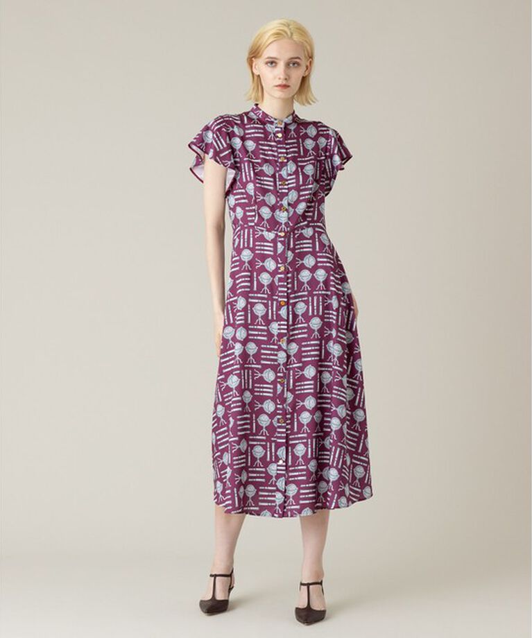 LOULOU WILLOUGHBY「【LOULOU WILLOUGHBY】グローブプリント ワンピース」|ワンピース|