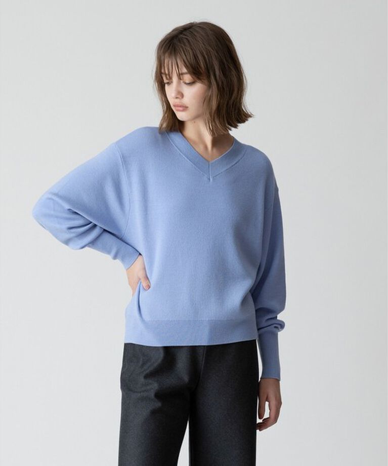 allureville「【セットアップ対応可能】ウールスムース2WAYネックプルオーバー」|ニット・セーター|