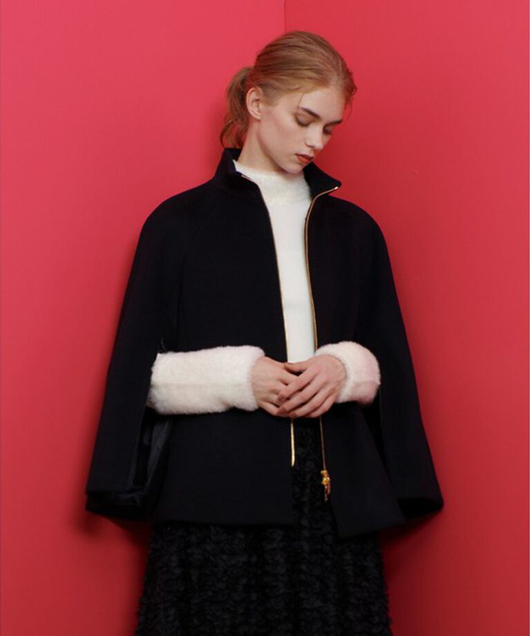 LOULOU WILLOUGHBY「【LOULOU WILLOUGHBY】シャルムビーバーケープ風コート」|ダッフルコート|