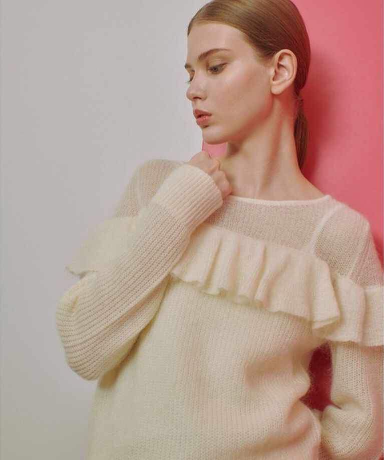 LOULOU WILLOUGHBY「【LOULOU WILLOUGHBY】モヘヤラッフルプルオーバー」|ニット・セーター|