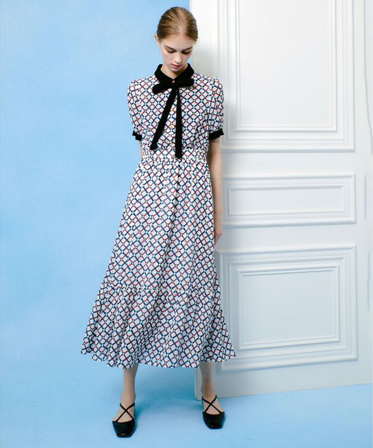 LOULOU WILLOUGHBY「【LOULOU WILLOUGHBY】ロープリングプリントワンピース」|ワンピース|