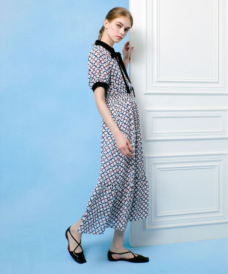 LOULOU WILLOUGHBY「【LOULOU WILLOUGHBY】ロープリングプリントワンピース」|ワンピース|