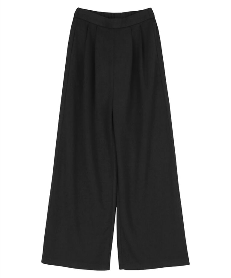 SEA DRESS「マキシ丈バックゴムワイドパンツ」|スポーツ|ブラック